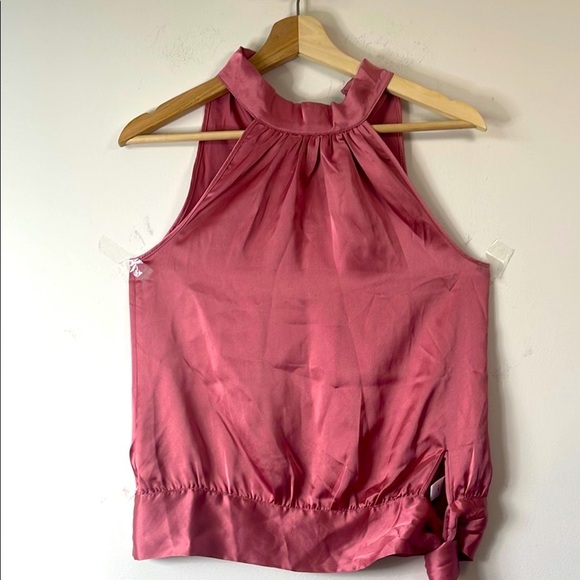 Rachel Zoe Pink Tie Front Tank Blouse - Picture 4 of 6